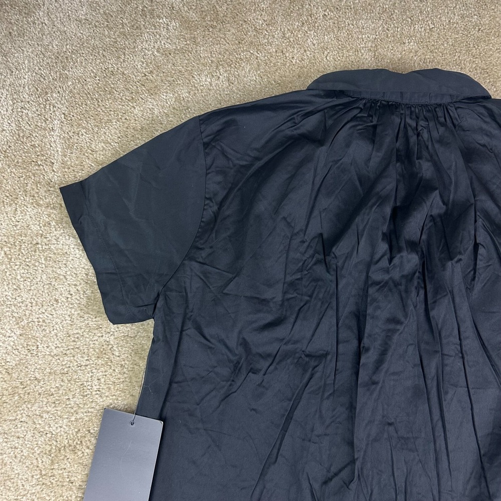 Tuckernuck Dress Womens XXL Black pockets collared snap 1/2 Button Front Midi - Picture 11 of 14